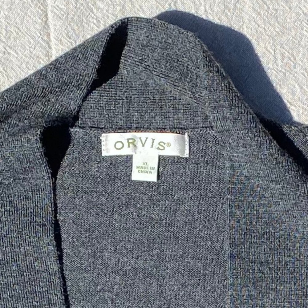 Orvis open front cardigan,Merino wool